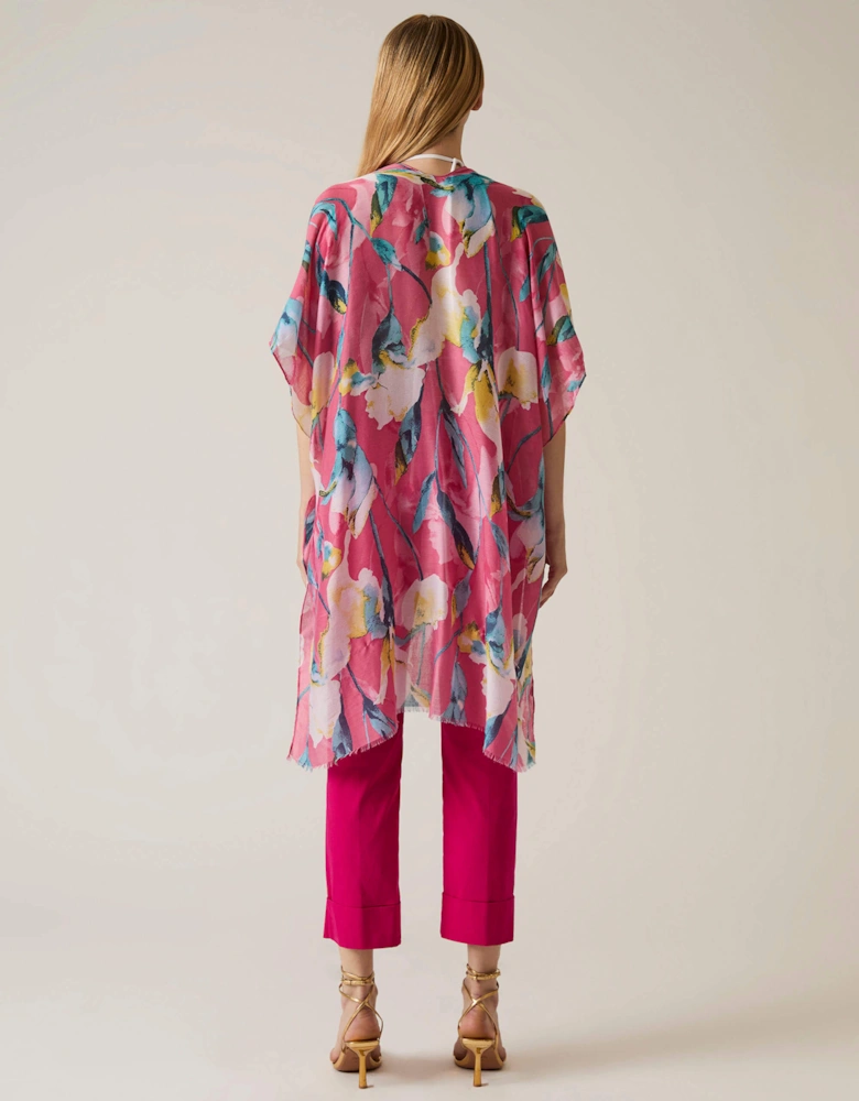 Floral Print Pink Kaftan