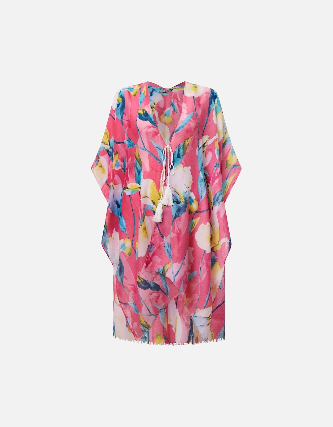 Floral Print Pink Kaftan