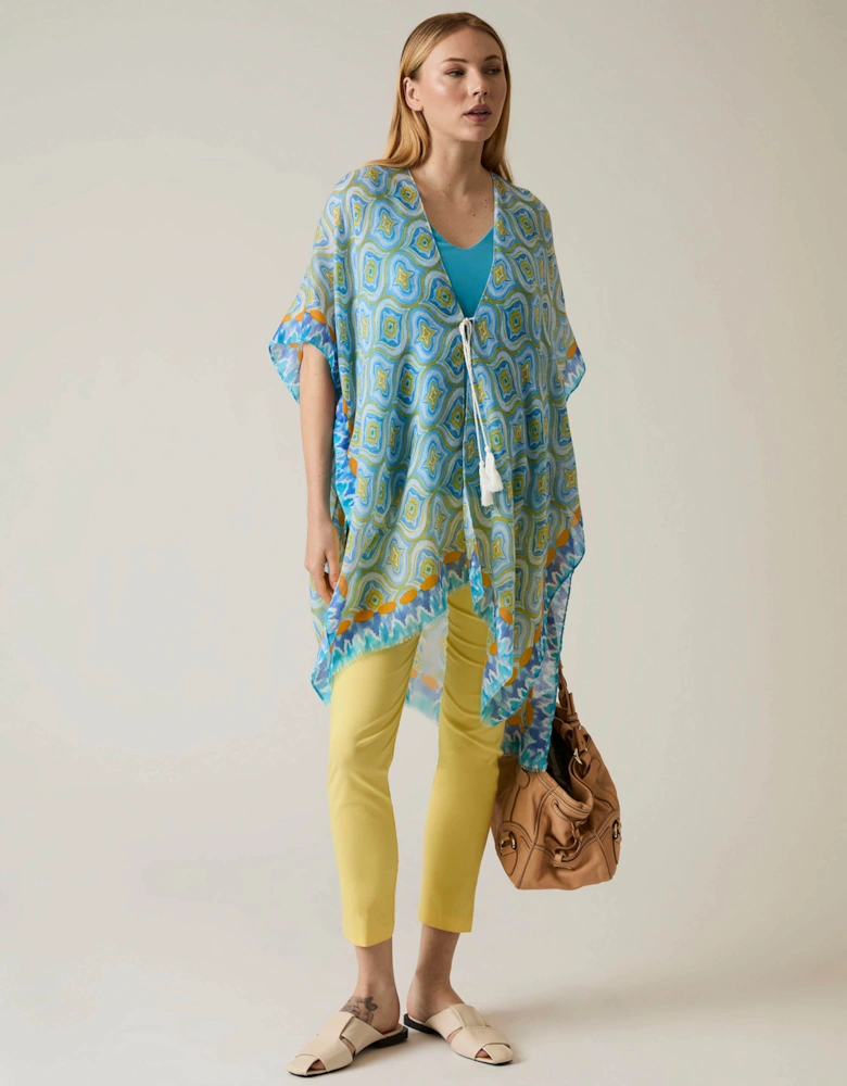 Geometric Print Blue Kaftan
