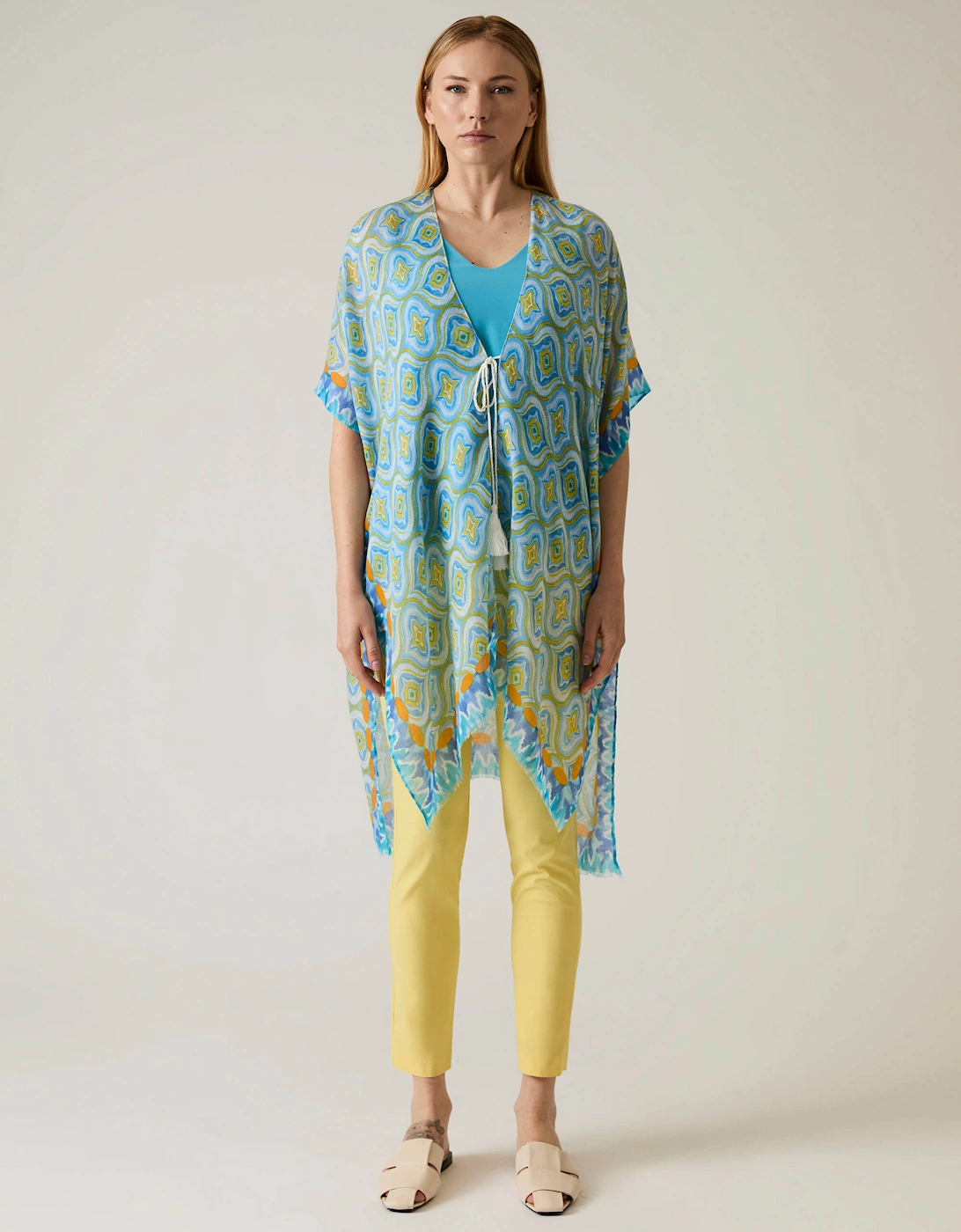 Geometric Print Blue Kaftan, 7 of 6