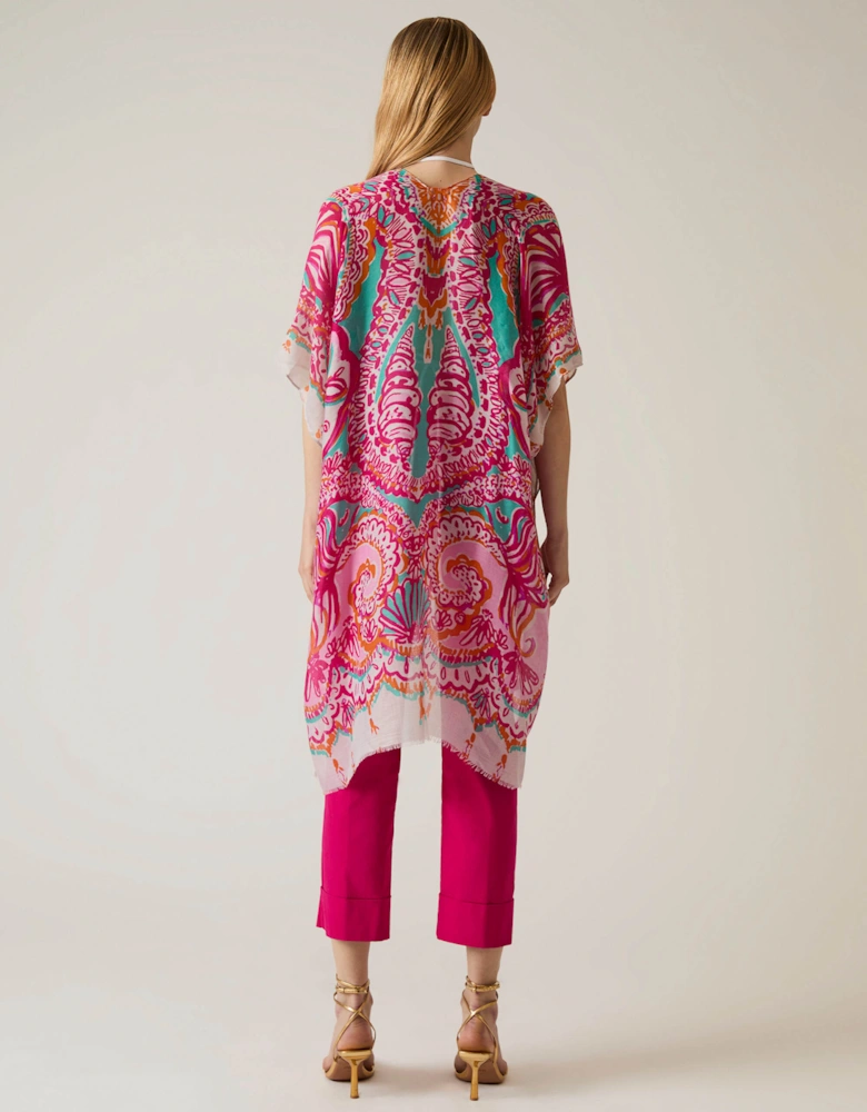 Ethnic Print Pink Kaftan