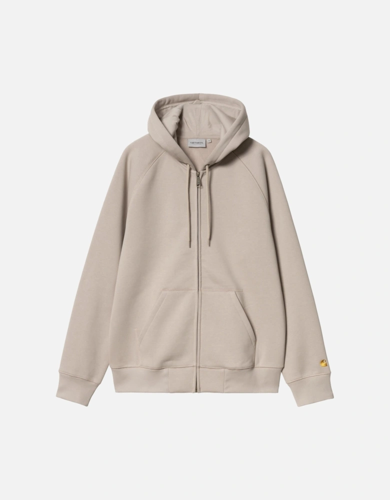 Hooded Chase Zip-up Jacket - Beige