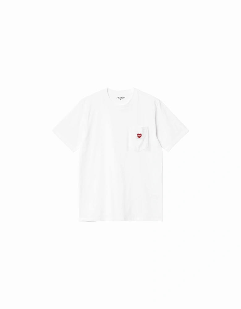 Pocket heart T-shirt - White/Red
