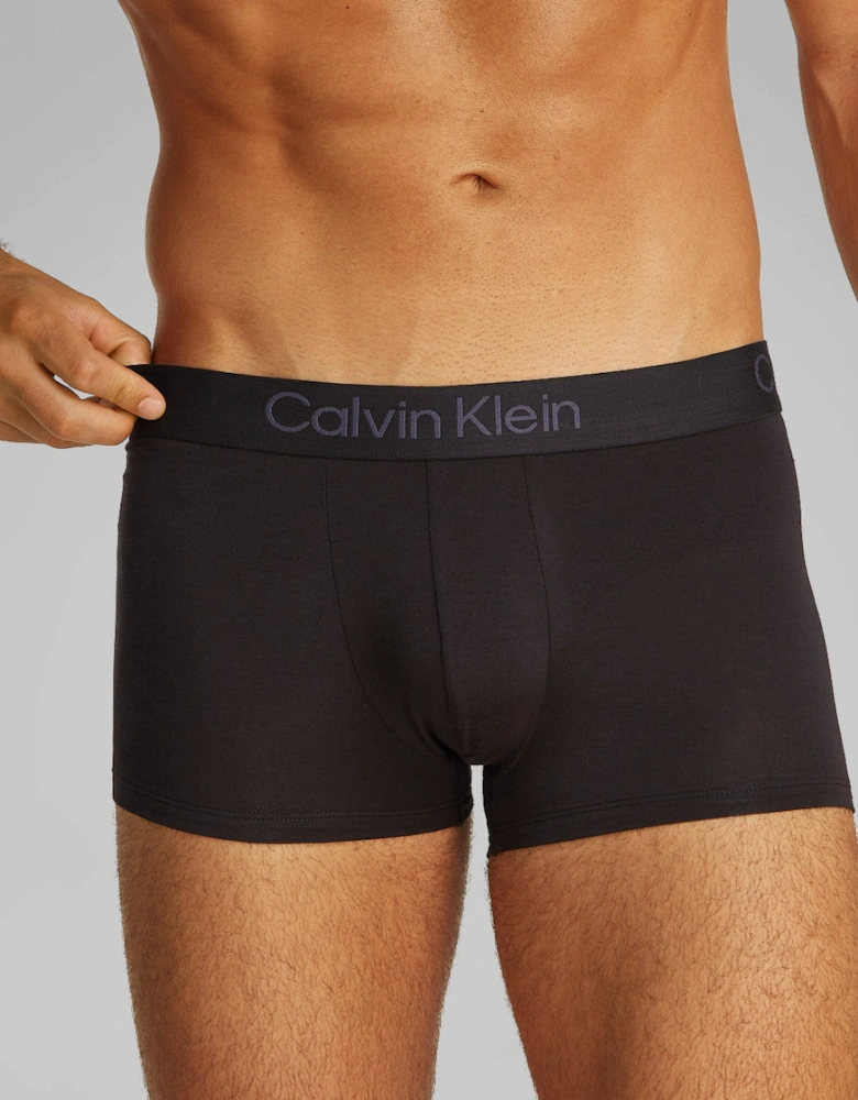 3-Pack Ultra Soft Modal Boxer Trunks, Black