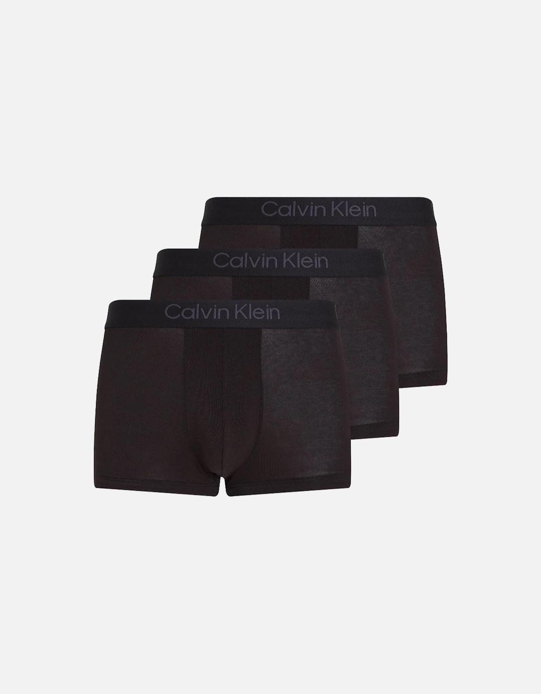3-Pack Ultra Soft Modal Boxer Trunks, Black, 4 of 3
