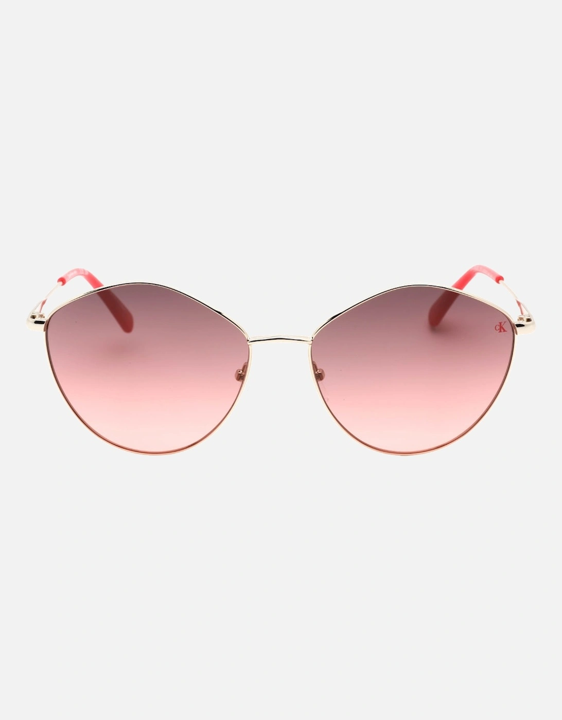 Gold Framed Pink Gradient Sunglasses