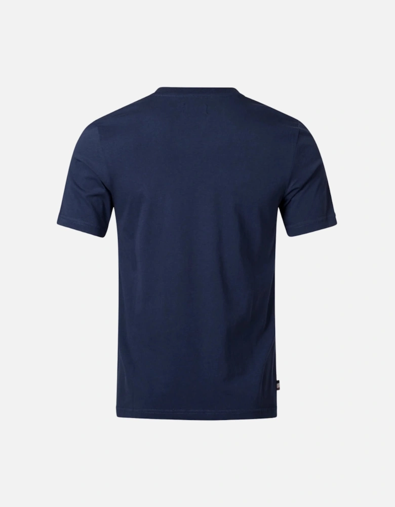 Aquascutum Active Check Pocket Navy Blue T-Shirt