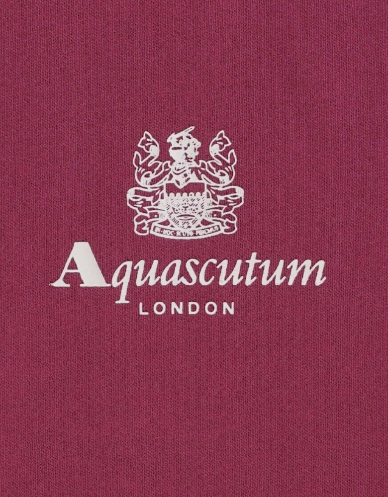 Aquascutum Active Small Logo Burgundy Sweatshirt