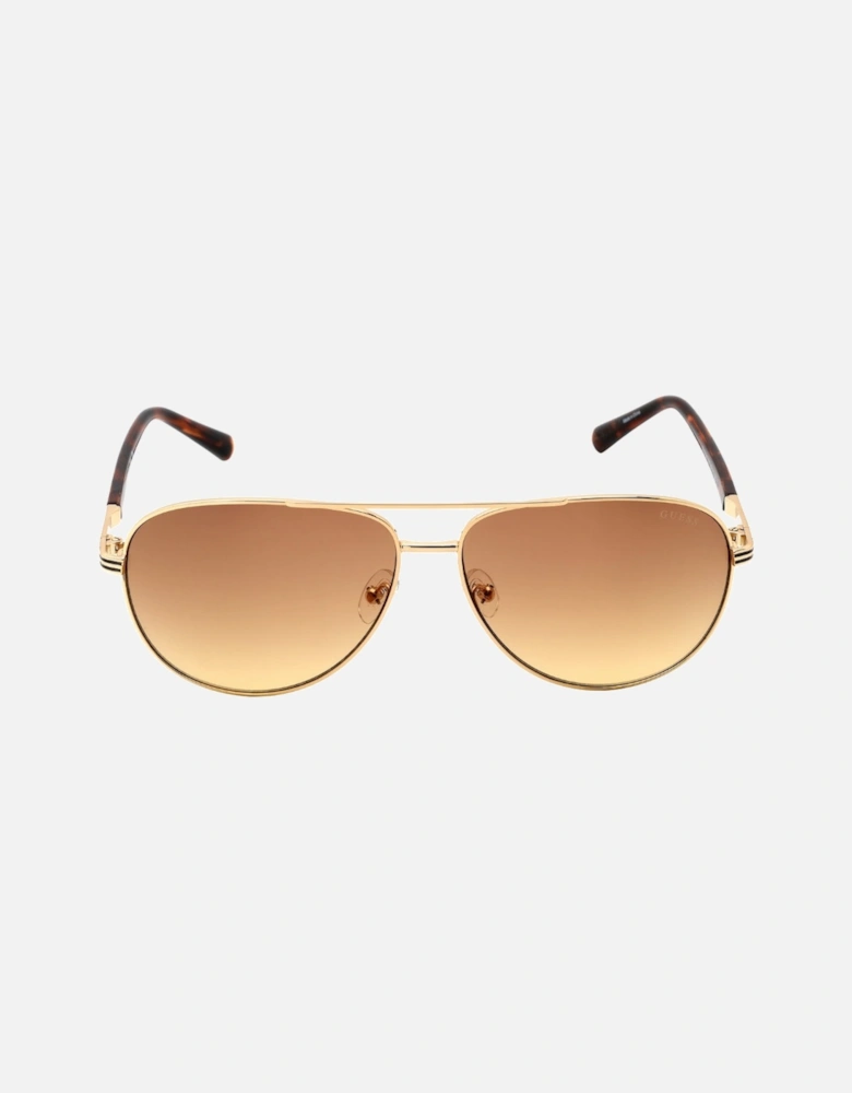Gold Frame Gradient Brown Lens Sunglasses