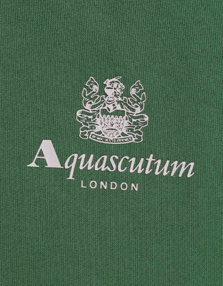Aquascutum Active Small Logo Green Hoodie