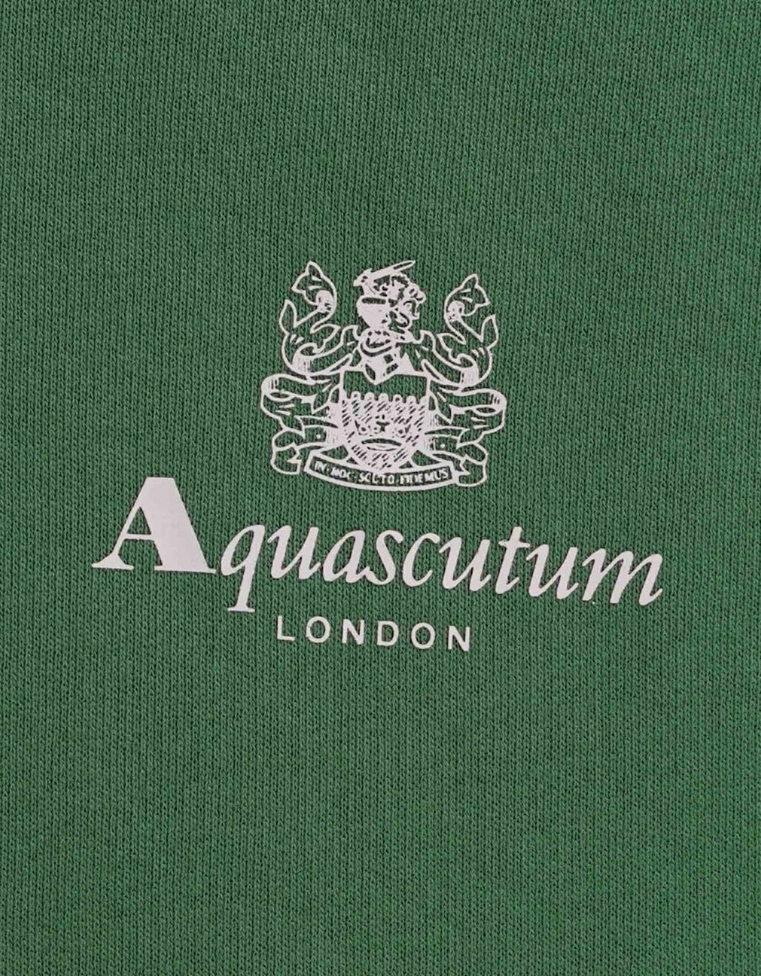 Aquascutum Active Small Logo Green Hoodie