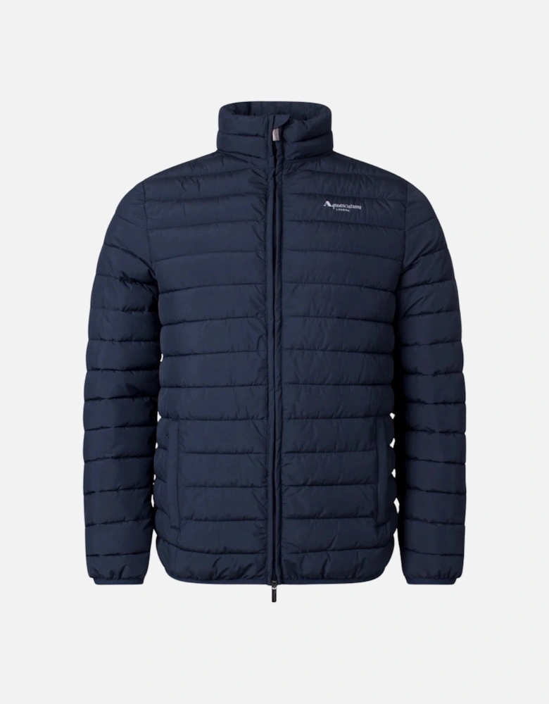 Aquascutum Active 100GR Mock Neck Navy Blue Jacket
