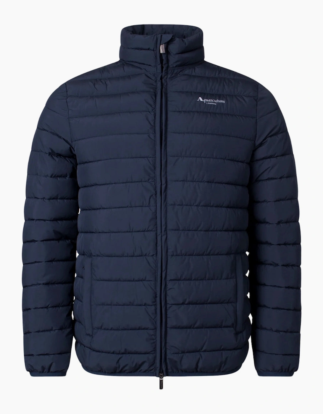 Aquascutum Men's Navy Active Mock Neck Blue Jacket - Size: 44/Regular