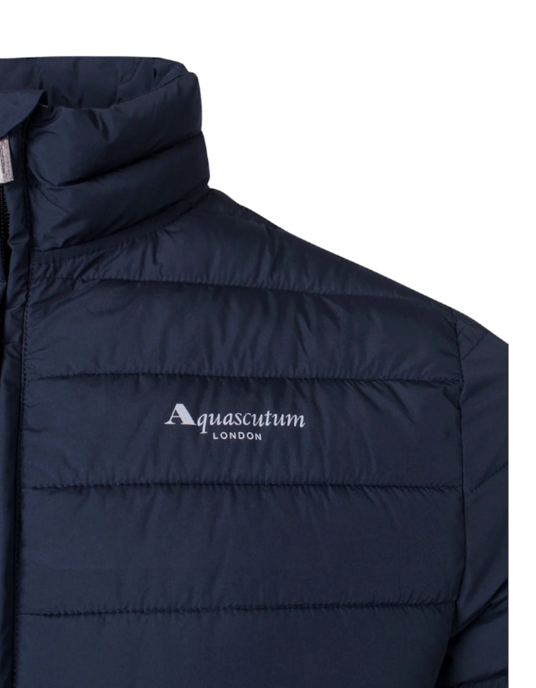 Aquascutum Active 100GR Mock Neck Navy Blue Jacket