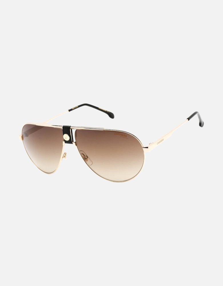 Gold Frame Brown Gradient Lensed Sunglasses