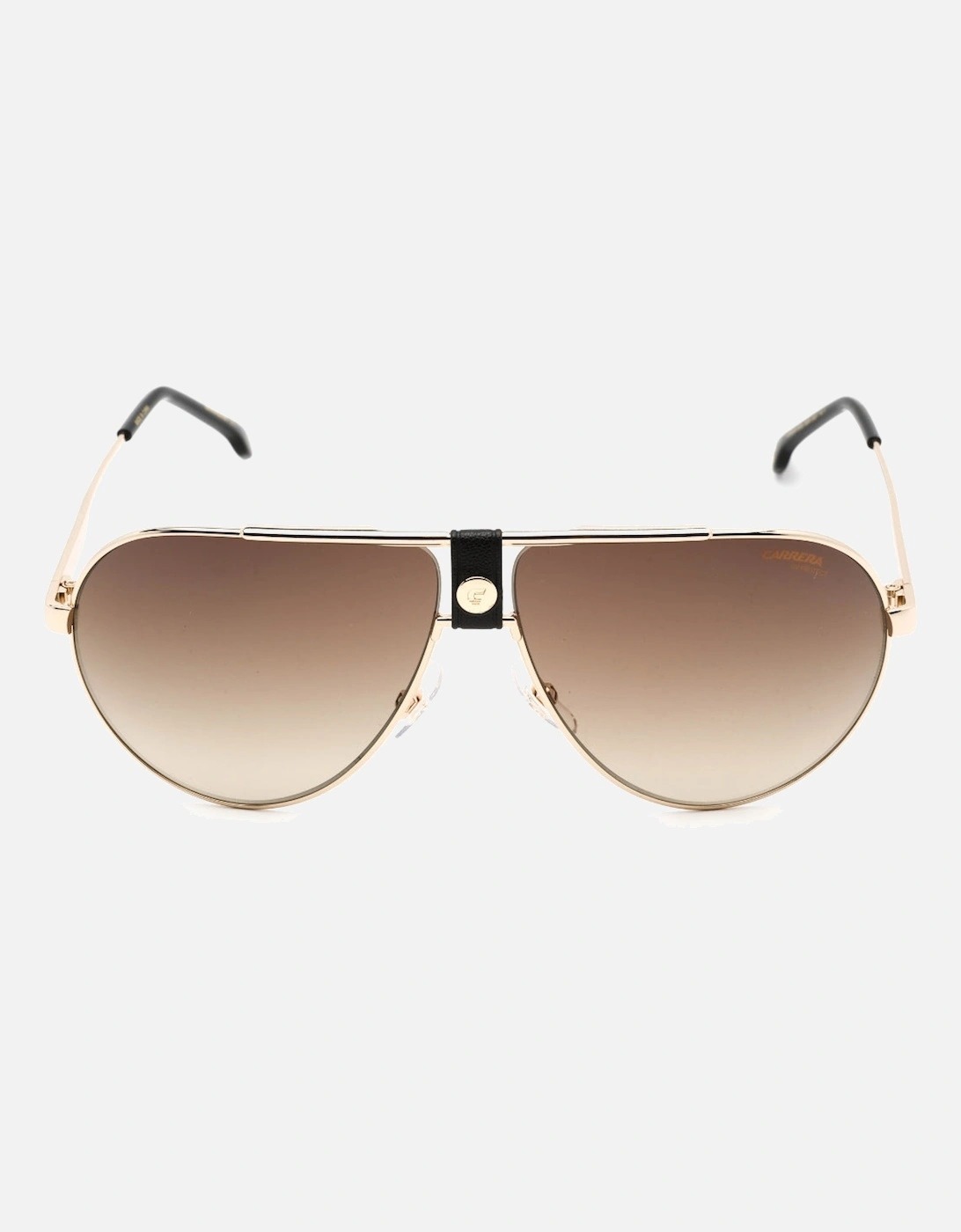 Gold Frame Brown Gradient Lensed Sunglasses