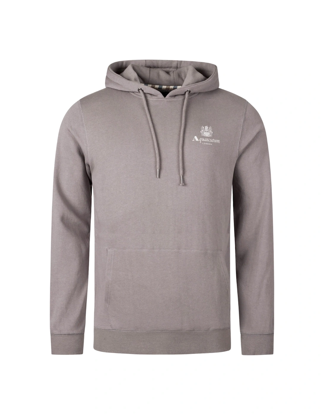 Aquascutum Men's Grey Active Logo Hoodie - : 42 Xl