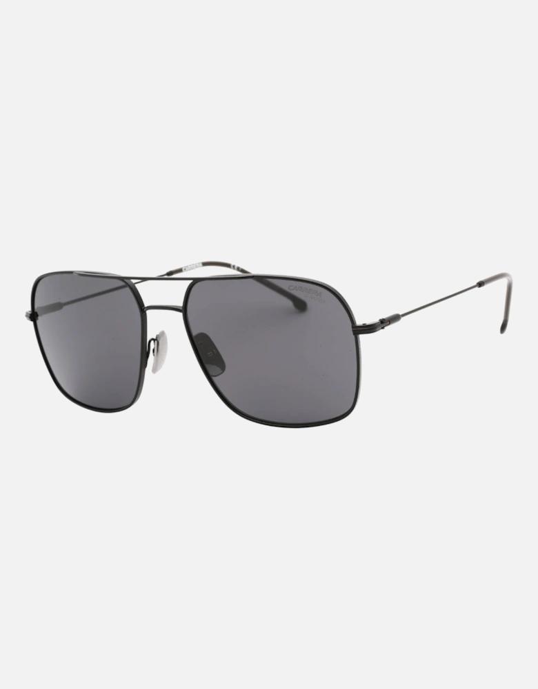 Matte Black Frame Grey Lensed Sunglasses