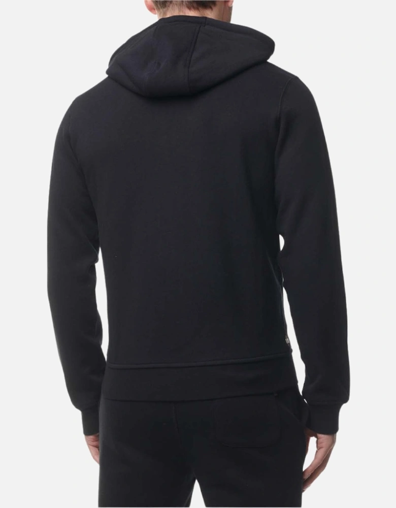 Aquascutum Active Small Logo Full-Zip Black Hoodie