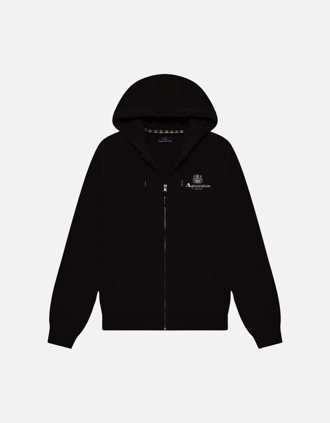 Aquascutum Active Small Logo Full-Zip Black Hoodie, 5 of 4
