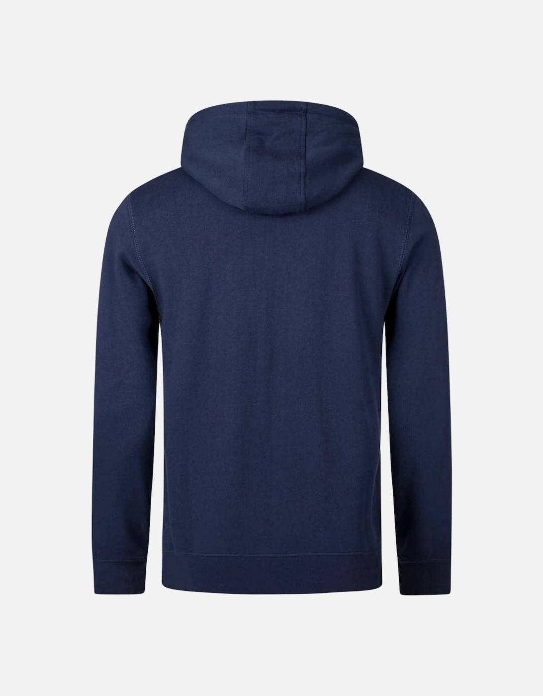 Aquascutum Active Small Logo Full-Zip Navy Blue Hoodie