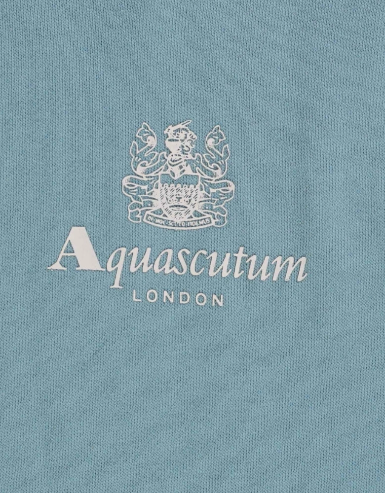 Aquascutum Active Small Logo Blue Hoodie