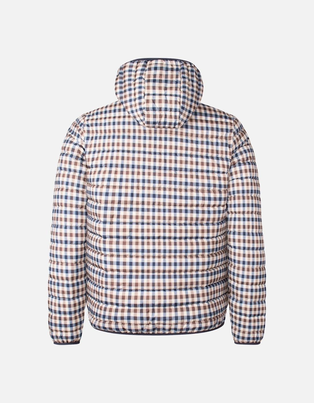 Aquascutum Active 100GR Hooded Beige Check Jacket Mens