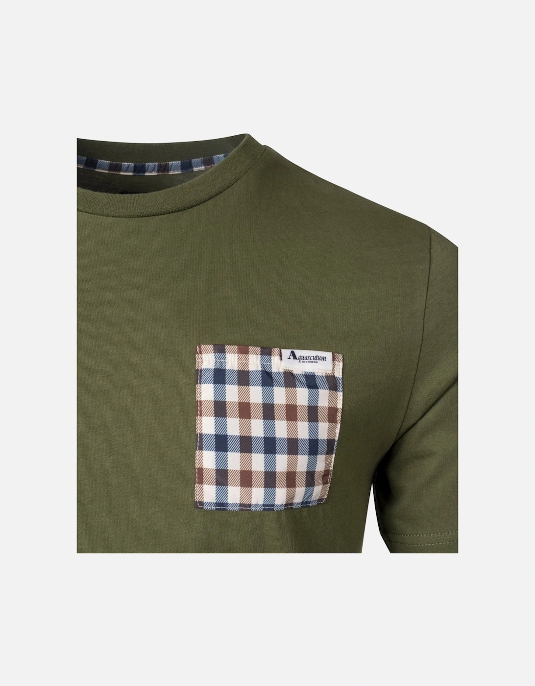 Aquascutum Active Check Pocket Green T-Shirt