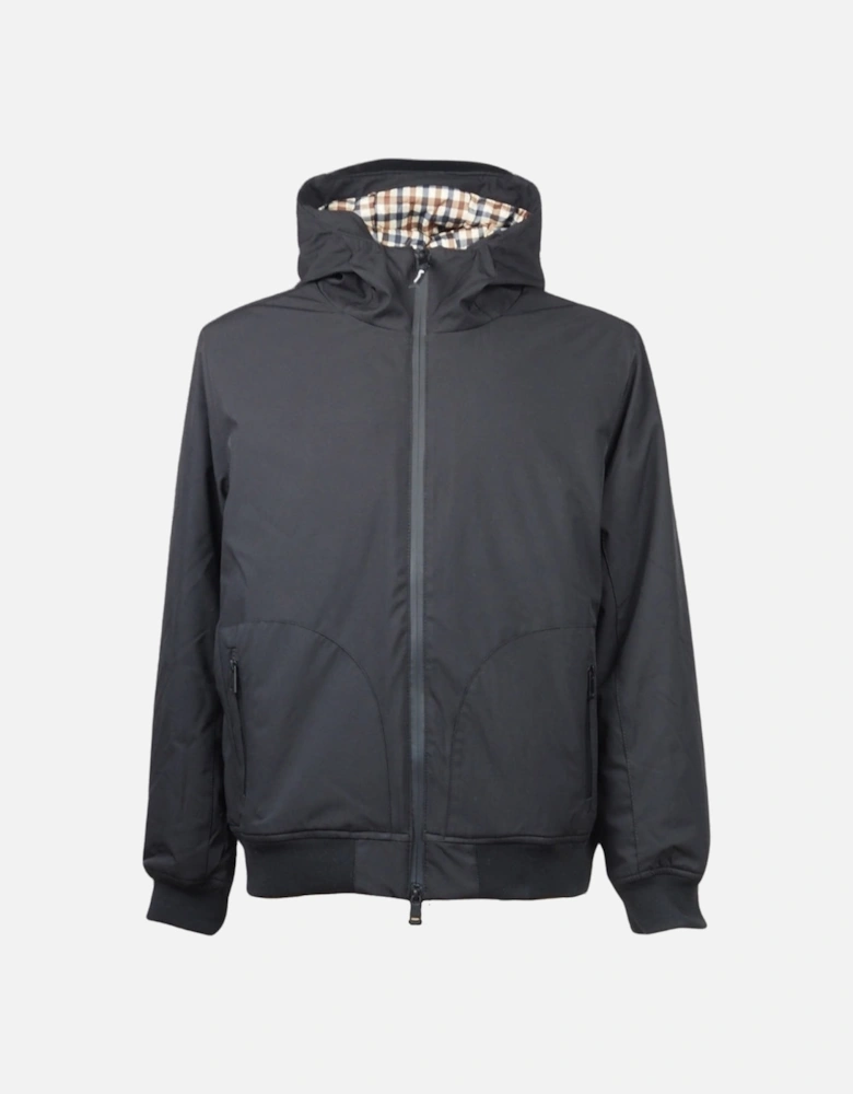 Aquascutum Active Black Hooded Jacket