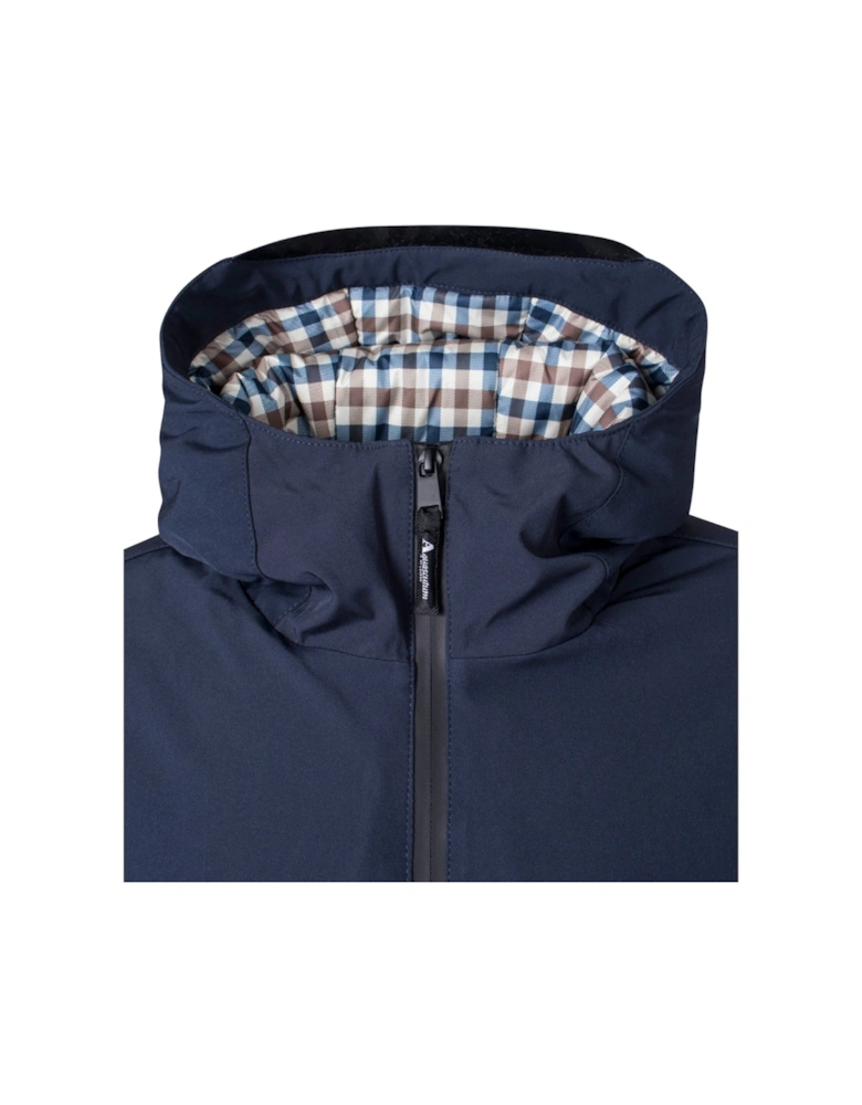 Aquascutum Active Plain Hooded Navy Blue Jacket