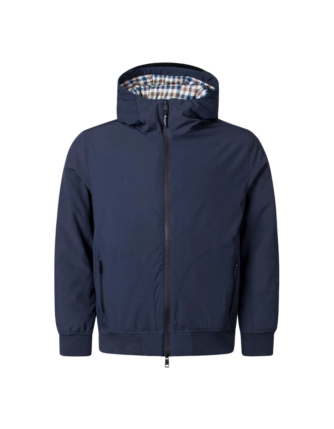 Aquascutum Active Plain Hooded Navy Blue Jacket, 4 of 3