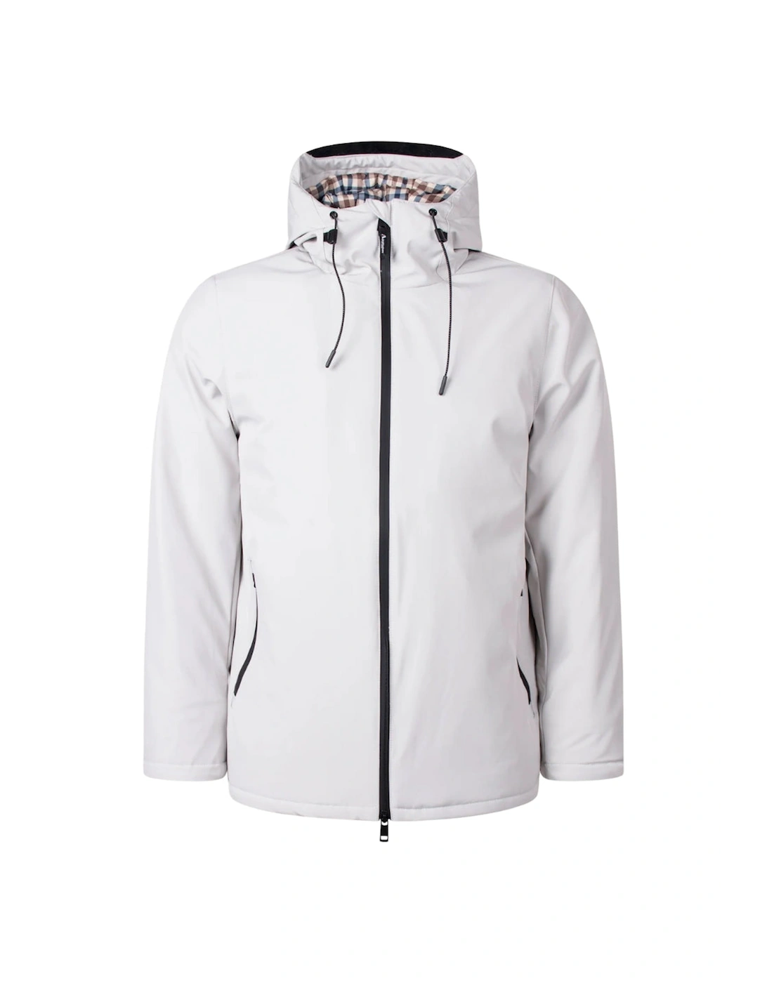 Men's Aquascutum Active Shell Mid White Parka Jacket - Size: 40/Regular