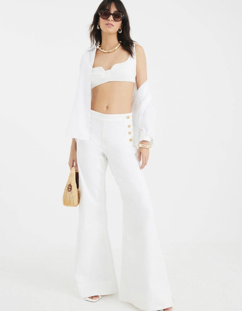 Palazzo Button Pants