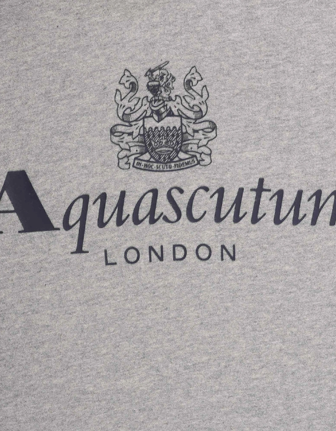 Aquascutum Active Big Logo Light Grey Hoodie