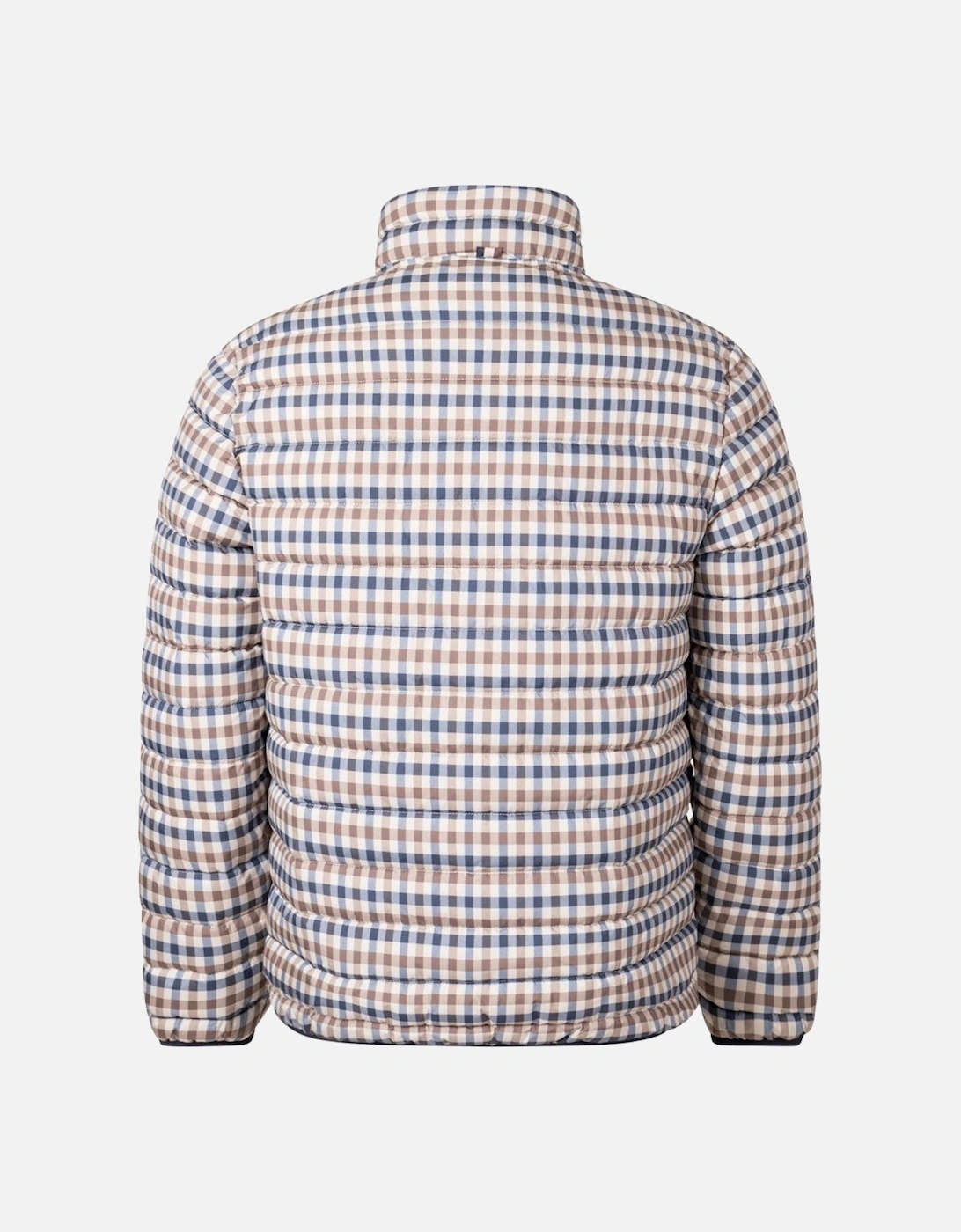 Aquascutum Active 100GR Mock Neck Beige Check Jacket