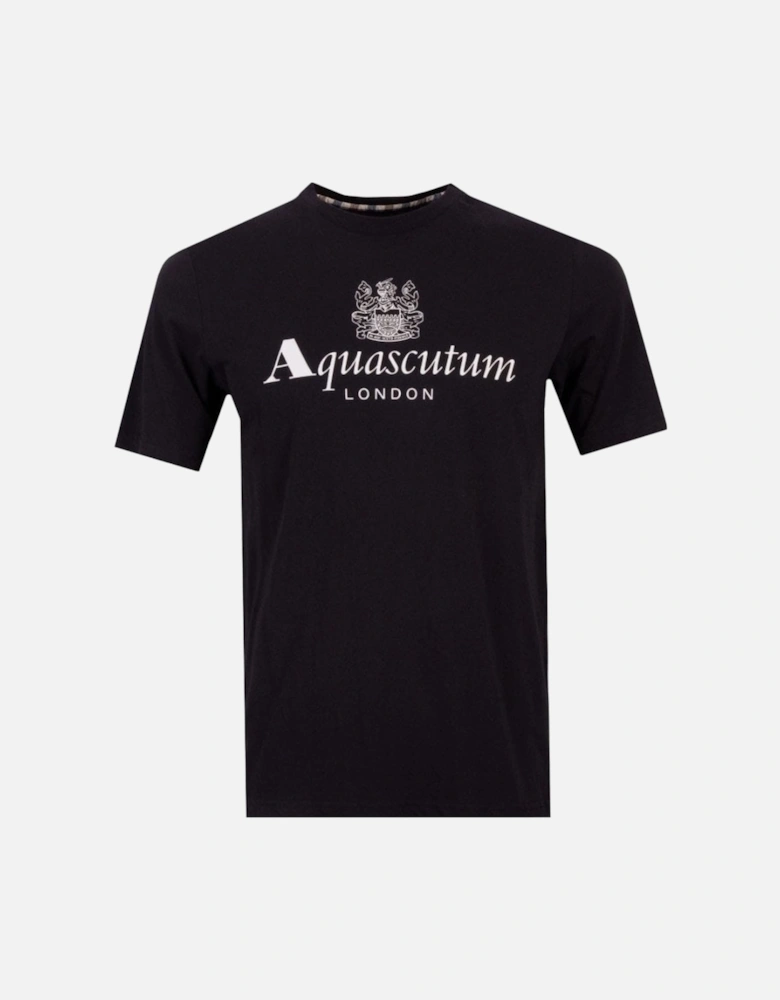 Aquascutum Active Big Logo Black T-Shirt