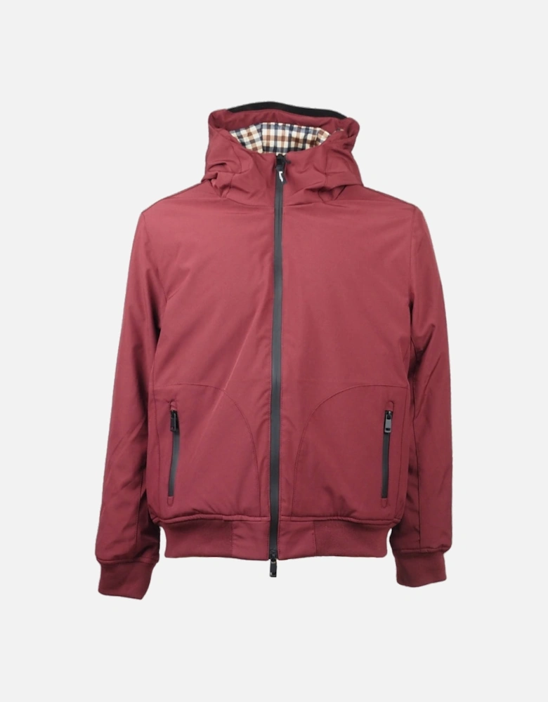 Aquascutum Active Hooded Burgundy Jacket