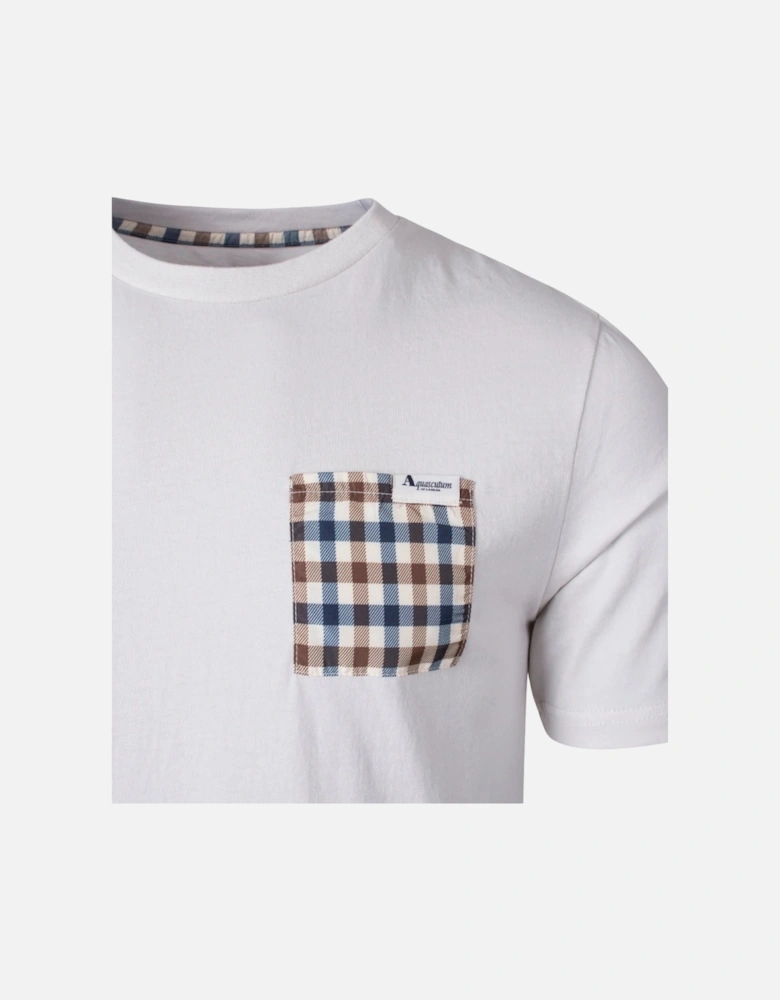 Aquascutum Active Check Pocket White T-Shirt