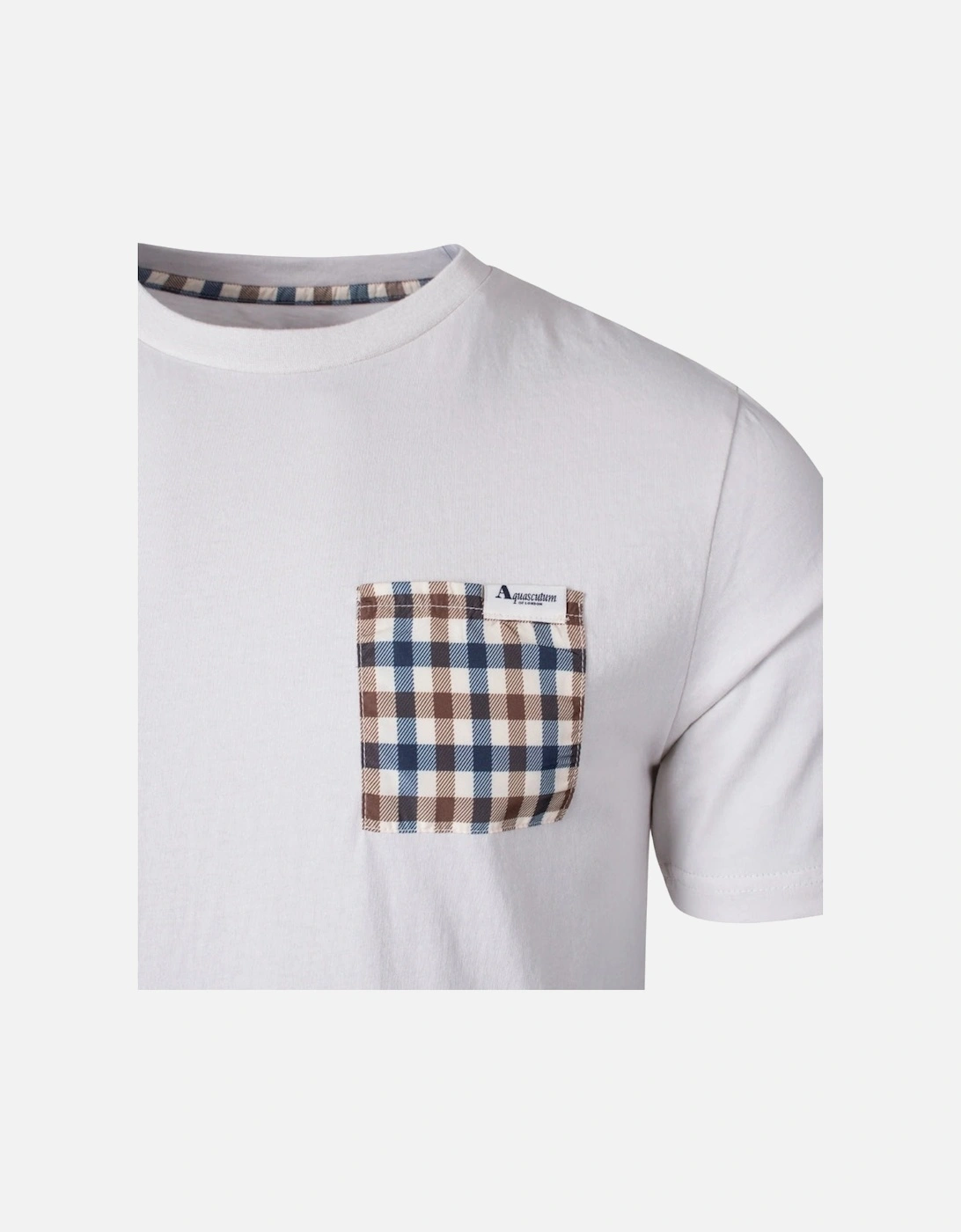 Aquascutum Active Check Pocket White T-Shirt