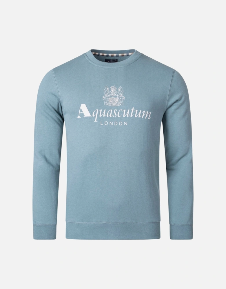 Aquascutum Active Big Logo Blue Sweatshirt