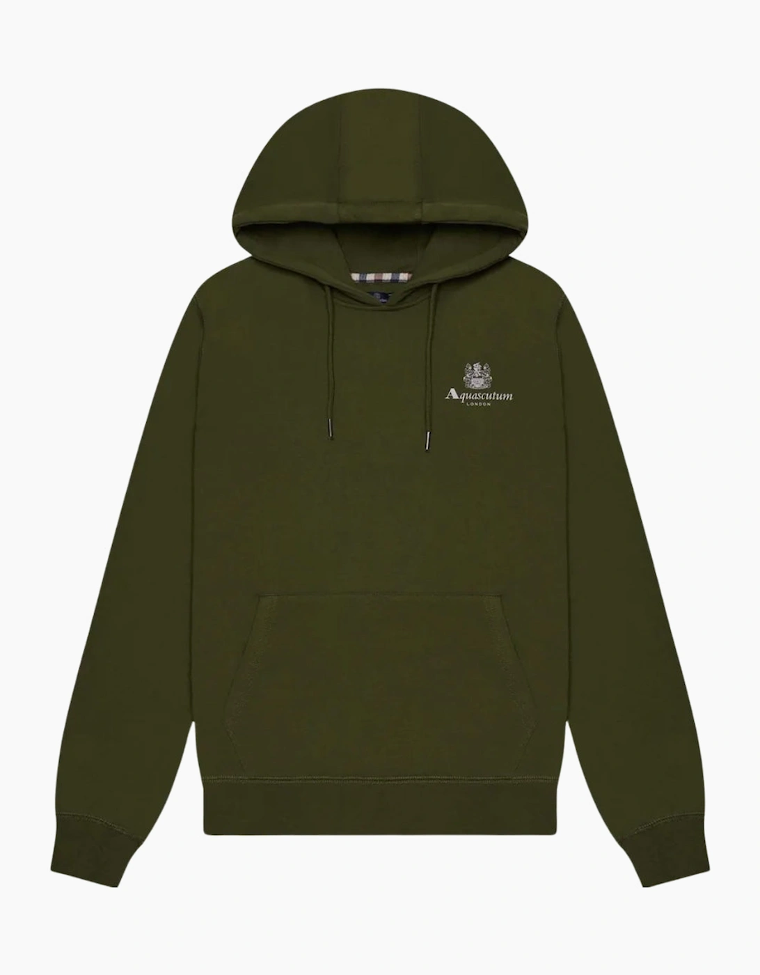 Aquascutum Men's Tan Active Big Logo Green Hoodie  38 M