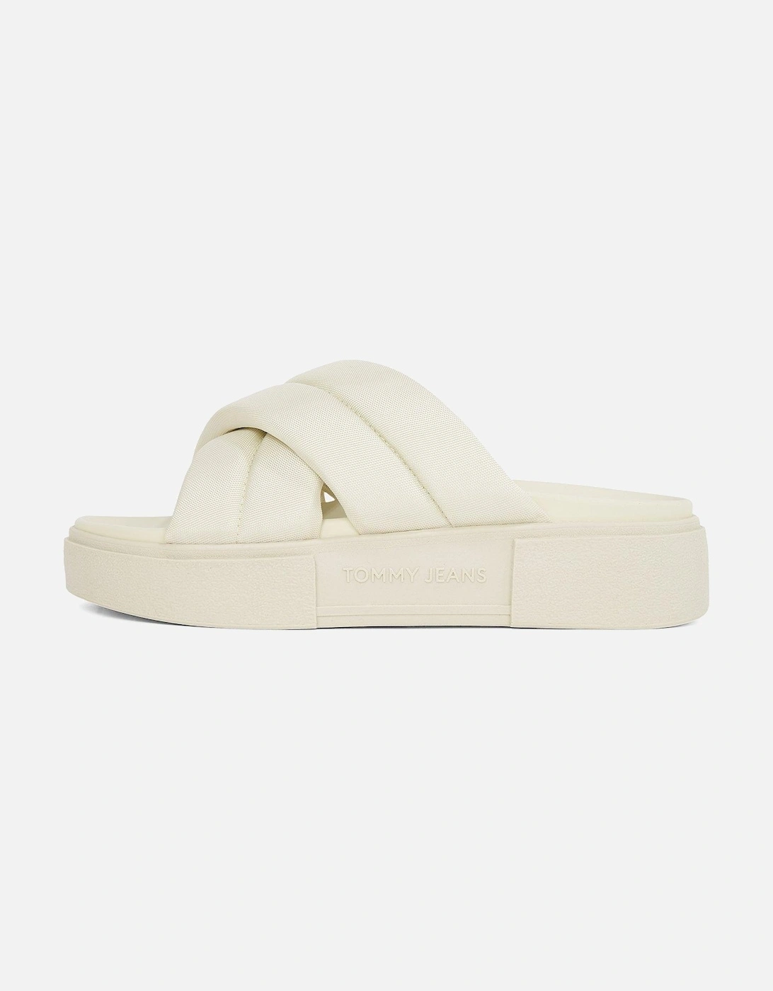 Crossover Flatform Sandal - Cream, 2 of 1