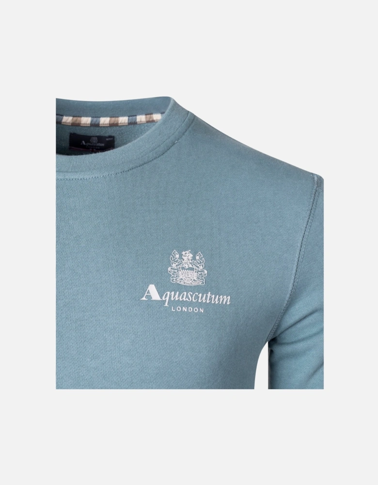 Aquascutum Active Small Logo Blue Sweatshirt