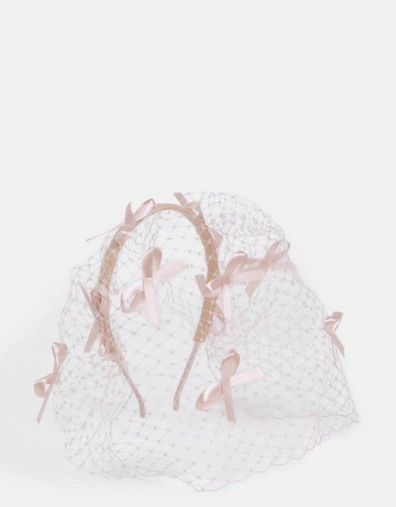 Mesh Bow Detailed Netting Fascinator