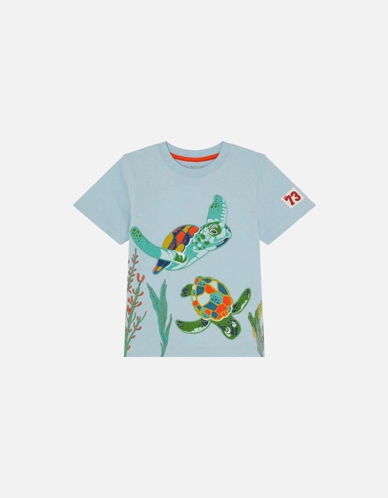 Boys Turtle Short Sleeve Tshirt - Blue