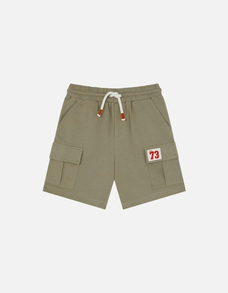 Boys Jersey Cargo Shorts - Khaki
