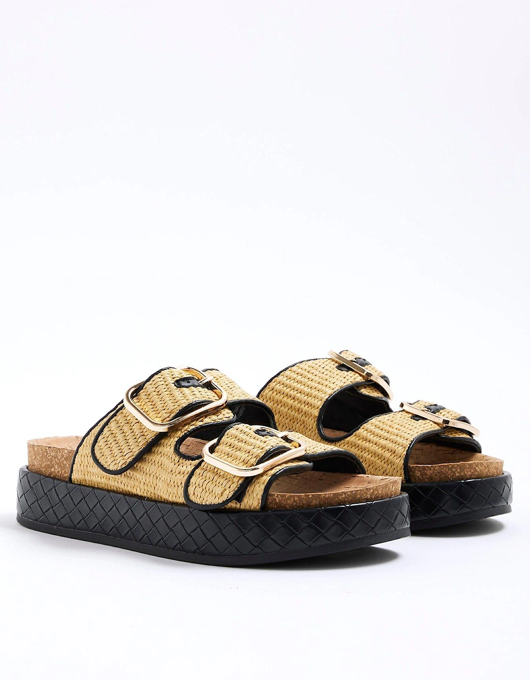 Wide Fit Double Strap Sandal - Beige, 2 of 1