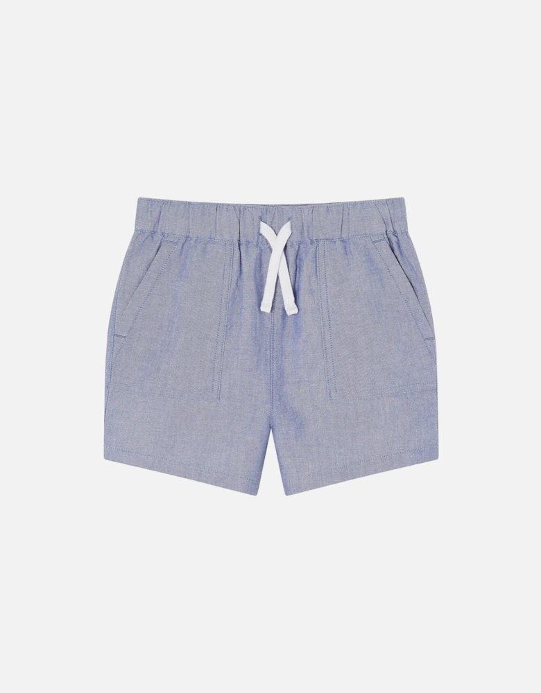 Boys Chambray Shorts - Blue