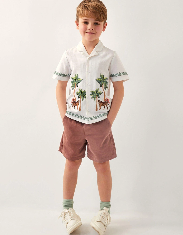 Boys Pull On Shorts - Red