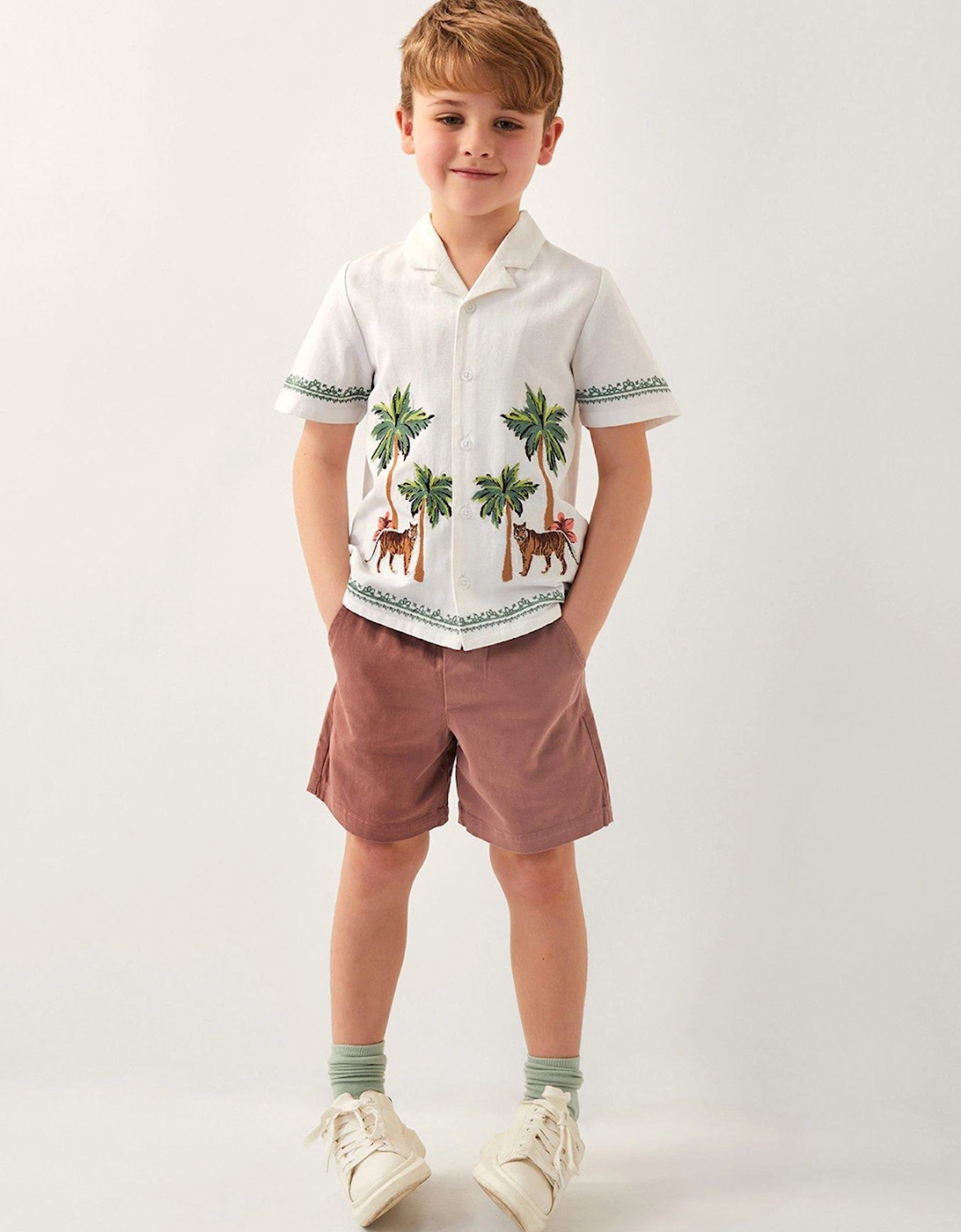 Boys Pull On Shorts - Red, 2 of 1